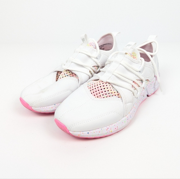 Fabletics White Pink Speckle Brookside Performance Sneaker Size 6.5 - Picture 1 of 10